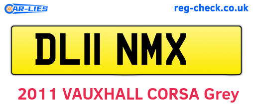 DL11NMX are the vehicle registration plates.