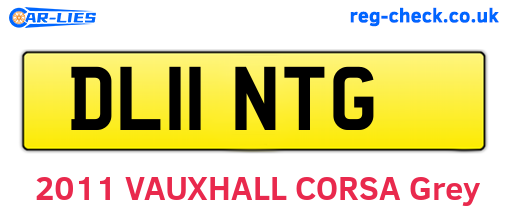 DL11NTG are the vehicle registration plates.