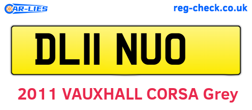 DL11NUO are the vehicle registration plates.