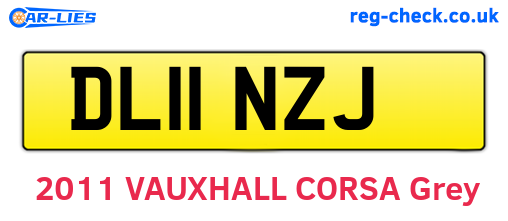 DL11NZJ are the vehicle registration plates.