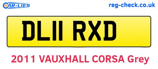 DL11RXD are the vehicle registration plates.