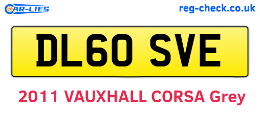 DL60SVE are the vehicle registration plates.