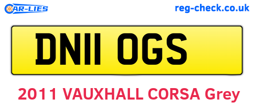 DN11OGS are the vehicle registration plates.