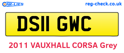 DS11GWC are the vehicle registration plates.
