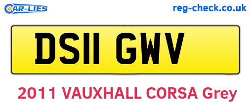 DS11GWV are the vehicle registration plates.