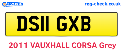DS11GXB are the vehicle registration plates.