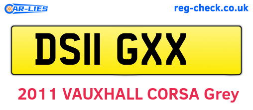 DS11GXX are the vehicle registration plates.