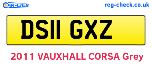DS11GXZ are the vehicle registration plates.