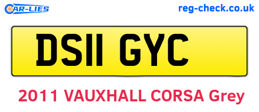 DS11GYC are the vehicle registration plates.