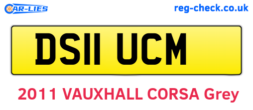 DS11UCM are the vehicle registration plates.