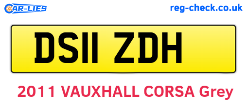 DS11ZDH are the vehicle registration plates.