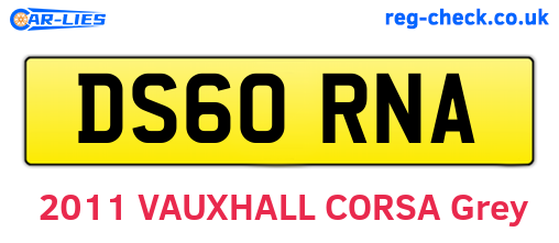 DS60RNA are the vehicle registration plates.
