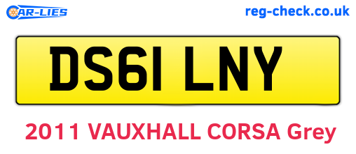 DS61LNY are the vehicle registration plates.