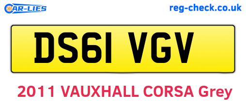 DS61VGV are the vehicle registration plates.