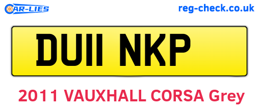 DU11NKP are the vehicle registration plates.