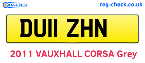 DU11ZHN are the vehicle registration plates.