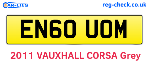 EN60UOM are the vehicle registration plates.