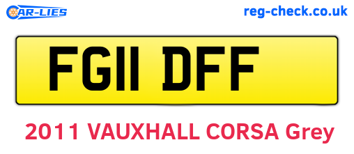 FG11DFF are the vehicle registration plates.