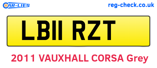 LB11RZT are the vehicle registration plates.