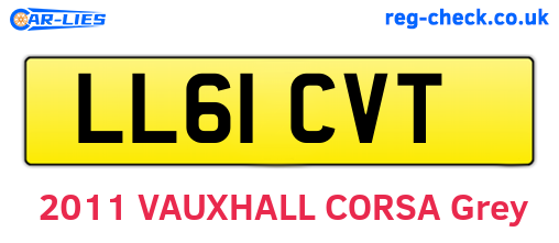 LL61CVT are the vehicle registration plates.