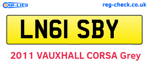 LN61SBY are the vehicle registration plates.