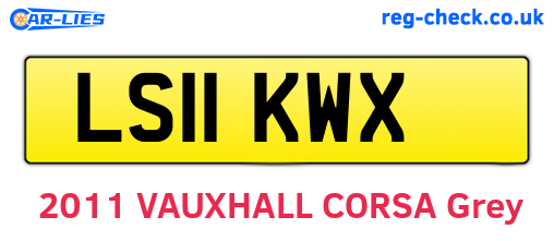 LS11KWX are the vehicle registration plates.