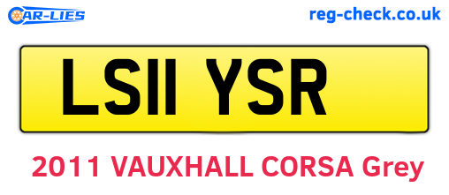 LS11YSR are the vehicle registration plates.