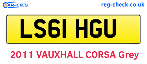 LS61HGU are the vehicle registration plates.