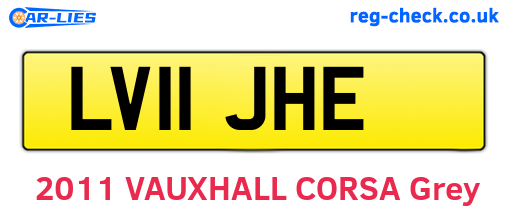 LV11JHE are the vehicle registration plates.