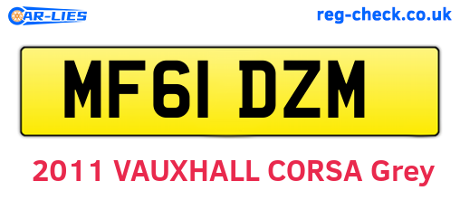 MF61DZM are the vehicle registration plates.