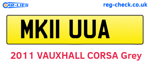 MK11UUA are the vehicle registration plates.