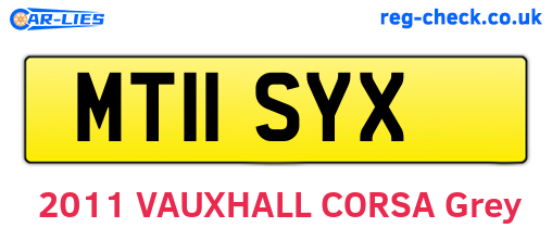 MT11SYX are the vehicle registration plates.