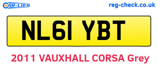 NL61YBT are the vehicle registration plates.