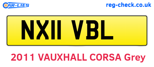 NX11VBL are the vehicle registration plates.