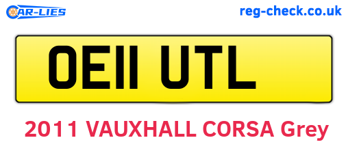 OE11UTL are the vehicle registration plates.