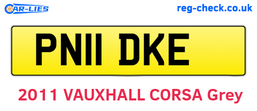 PN11DKE are the vehicle registration plates.