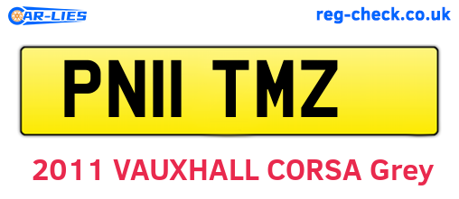 PN11TMZ are the vehicle registration plates.