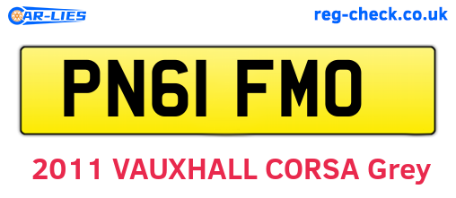 PN61FMO are the vehicle registration plates.