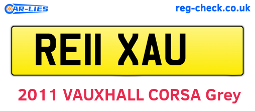 RE11XAU are the vehicle registration plates.