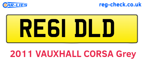 RE61DLD are the vehicle registration plates.