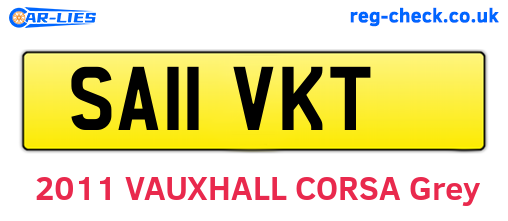 SA11VKT are the vehicle registration plates.