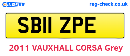 SB11ZPE are the vehicle registration plates.