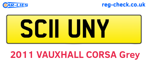 SC11UNY are the vehicle registration plates.