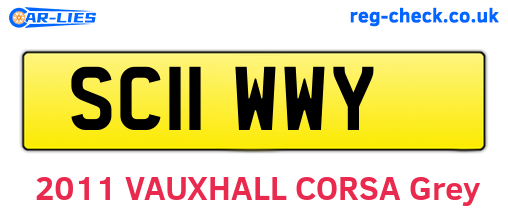 SC11WWY are the vehicle registration plates.