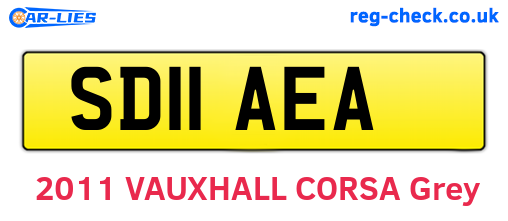 SD11AEA are the vehicle registration plates.