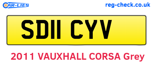 SD11CYV are the vehicle registration plates.