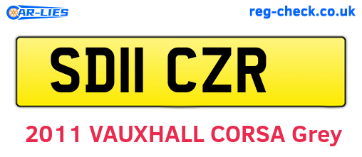 SD11CZR are the vehicle registration plates.