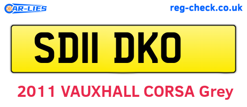 SD11DKO are the vehicle registration plates.