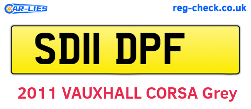 SD11DPF are the vehicle registration plates.