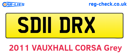 SD11DRX are the vehicle registration plates.